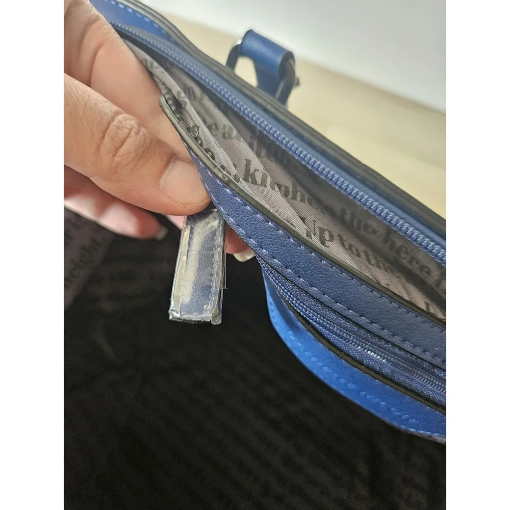 Danielle Nicole Disney Mary Poppins Blue Leather Satchel Handbag Umbrella Cutout